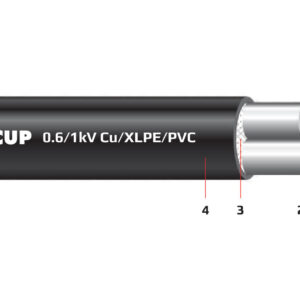 Cáp điện 2 lõi không có giáp bảo vệ 0.6/1 kV - Cu/XLPE/PVC