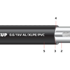 Cáp điện 4 lõi ruột nhôm với lõi trung tính nhỏ hơn không có giáp bảo vệ 0.6/1 kV - AL/XLPE/PVC