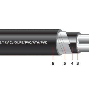 Cáp điện kế 2 lõi (cáp muyle) 0.6/1 kV - Cu/XLPE/PVC/ATA/PVC