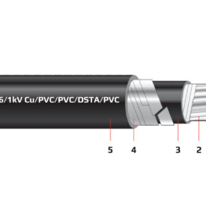 Cáp điều khiển có giáp bảo vệ (cáp ngầm) 0.6/1kV - Cu/PVC/PVC/DSTA/PVC