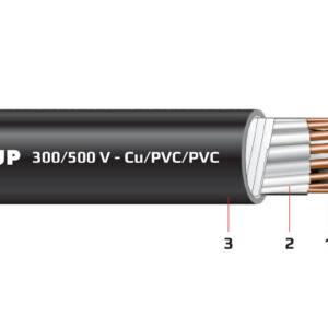 Cáp điều khiển ruột mềm không có màn chắn 300/500V - Cu/PVC/PVC