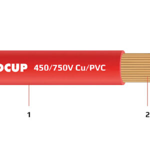 Dây điện 1 lõi ruột mềm bọc cách điện PVC 450/750 V - Cu/PVC