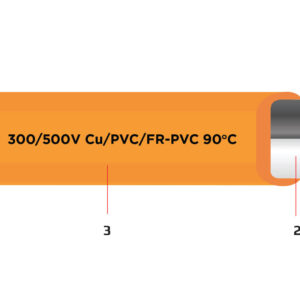 Dây điện 2 lõi ruột mềm bọc cách điện PVC-FR (dây ô-van chậm cháy) 300/500 V - Cu/PVC-FR/PVC-FR