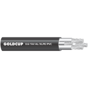 0.6/1 kV - Unarmoured 4 cores Aluminum conductor with reduced neutral core cables - AL/XLPE/PVC